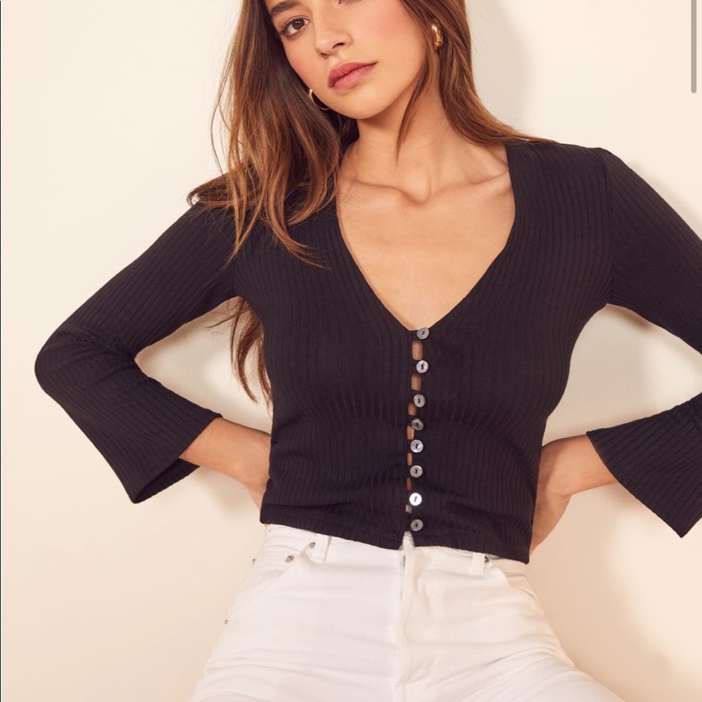 Reformation geller knit top